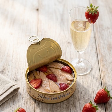 Ventresca de atún con fresas El Ronqueo